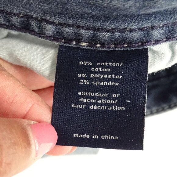 Vigoss  Heritage Fit Skinny Jeans Women Size 22 Blue Denim Thick Stitch FLAW - Picture 3 of 16